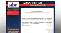 Desktop Screenshot of mansfieldisdconstruction.com