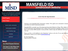 Tablet Screenshot of mansfieldisdconstruction.com